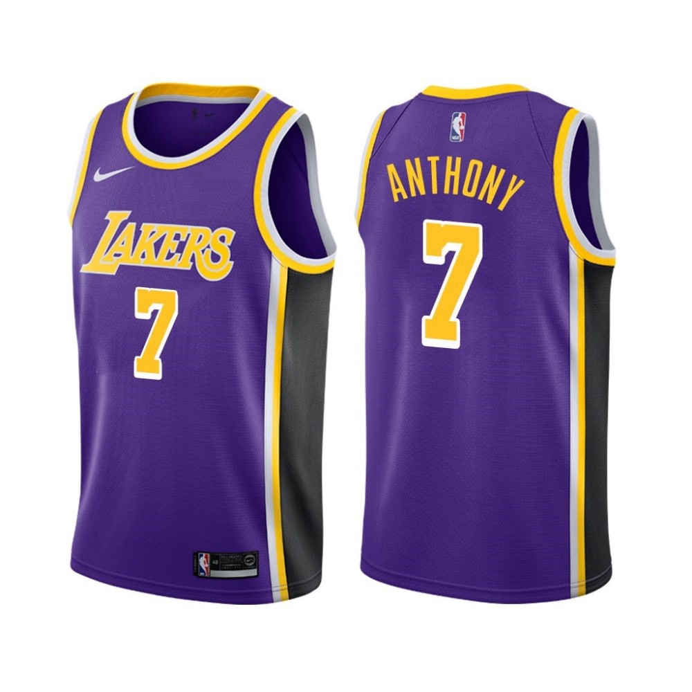 Men's Los Angeles Lakers Carmelo Anthony #7 Purple Swingman Jersey - Statement Edition-Pro Kit Vault | Brand New 26/27 Sports Jerseys